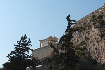 ancient clasic ruins in athenea acropolis