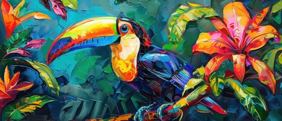 beautiful colorful toucan in Costa Rica