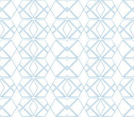 seamless helmetrichexy pattern, two-color, with a floral theme