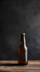 The textured beauty of a chilled beer bottle