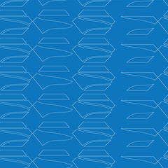 seamless helmetrichexy pattern, two-color, with a floral theme