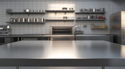 Stainless Steel Countertop in a Modern Kitchen