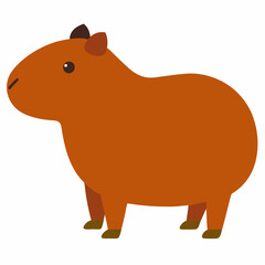 Capybara creative vector design on a white background
