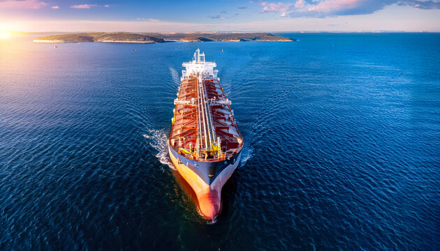 A crude oil tanker is a merchant ship specifically designed for carrying chemical products.