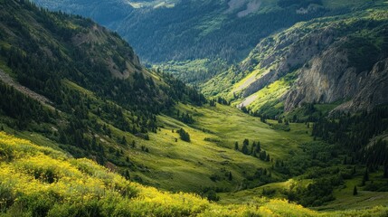 Obraz premium Mountain Valley Landscape