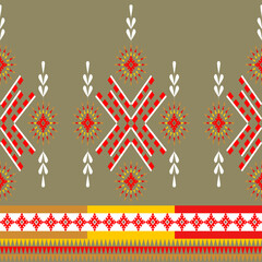 The geometric ethnic pattern of traditional style. Navajo, America Indian patterns. Design for background, wallpaper, clothing, wrapping, Batik, fabric, and prints. Vector illustration.
