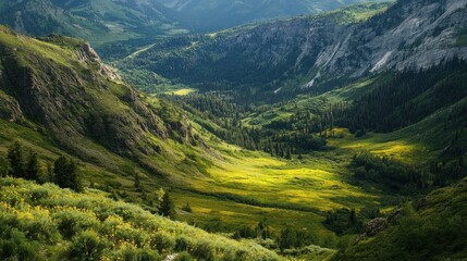 Obraz premium Mountain Valley Landscape