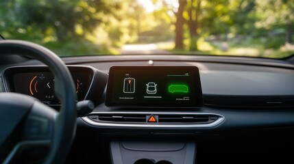 Fototapeta premium Modern Car Dashboard Interior