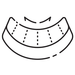 bending latex sheet icon