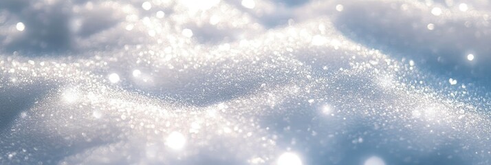 Snow texture with fine, crystalline details and light reflections