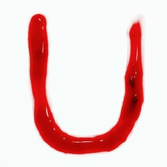 red wine or blood alphabets font for design or food concept