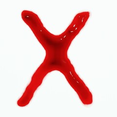 red wine or blood alphabets font for design or food concept