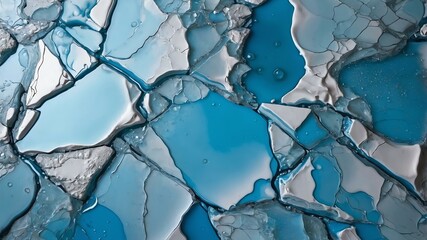 fluid art of cracked ice effect flat surface background