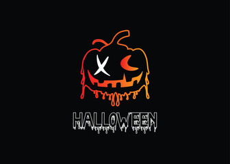 Pumpkin Halloween Head Mascot Logo for Esport. Pumpkin Halloween T-shirt Design. Pumpkin Halloween Logo. Pumpkin Halloween Sticker
