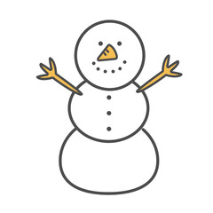 雪だるま　イラスト