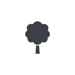 Tree icon in flat style. Forest vector illustration on white isolated background. Nature business concept.