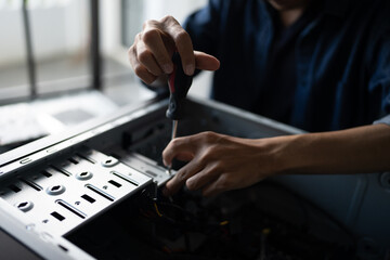 IT Engineer installing Hardware Equipment Development Facility Engineer  Maintenance computer...
