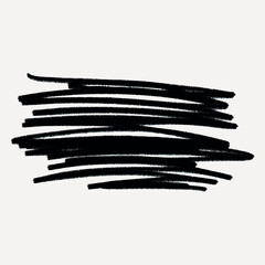 Abstract black brush strokes