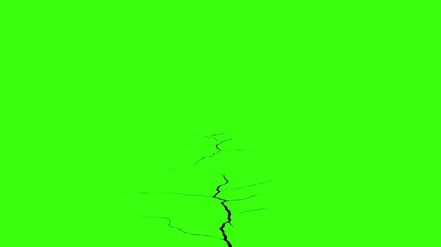 Green Screen cracks of wall, road cracks, floor cracks animation. cracks from different angles. Easy removed green screen. High resolution. 4k quality.