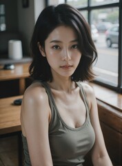SooYa: Elegant East Asian Model Portraits - Natural Beauty, Fashion, Lifestyle Series - Royalty-Free Young Professional Woman in Studio and Casual Settings