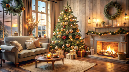 christmas tree with gifts