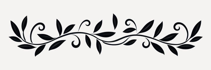Elegant black floral border design