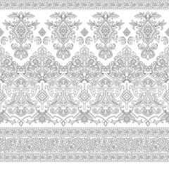 textile border vector pattern on white background