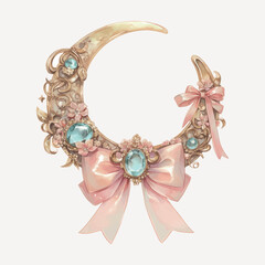 Elegant crescent moon jewelry design