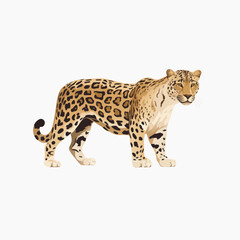 Elegant leopard illustration on white