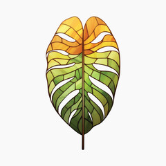 Colorful stained glass monstera leaf © Rawpixel.com
