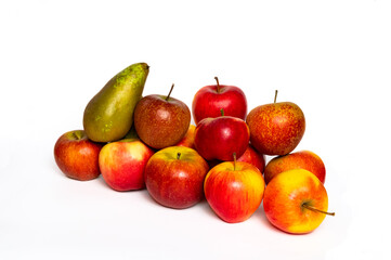 apples and pears witrh white background