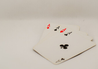 Ace of all the patterns on a white background.