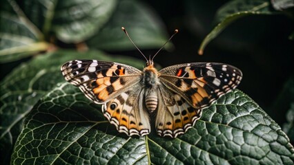 Obraz premium butterfly on a leaf