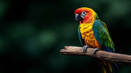 Fototapeta premium Colorful Macaw Parrot on Branch
