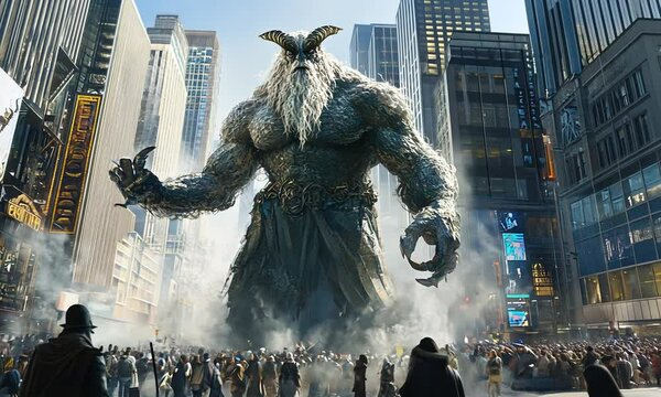 Giant Creature in City