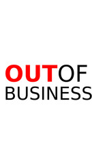 Out of Business sign