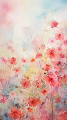 Vibrant watercolor floral artwork