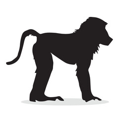 Baboon Silhouette, cute Baboon Vector Silhouette, Cute Baboon cartoon Silhouette, Baboon vector Silhouette, Baboon icon Silhouette, Baboon vector																									