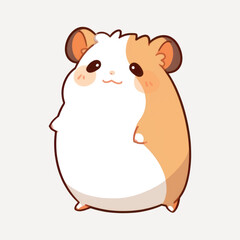 Cute kawaii hamster illustration