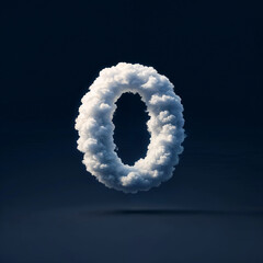 Fototapeta premium cloud in the shape of the number zero
