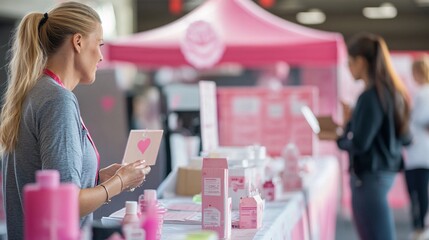 Breast Cancer Awareness Booth at Health Fair