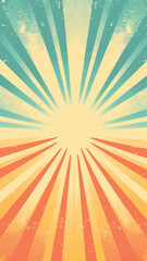 Retro sunburst rays background
