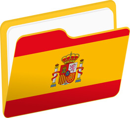 File folder icon with flag of Spain