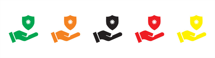 Insurance editable stroke and solid web icon set. Vector illustration 