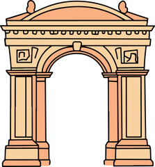 Stylized Archway Vector Illustration