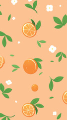 Vibrant citrus fruit pattern