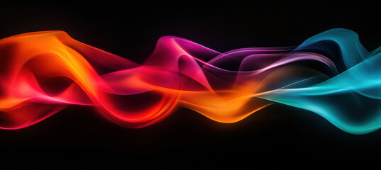 Obraz premium Colorful Minimalism on Black Background