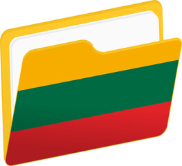 File folder icon with flag of Lithuania