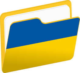 File folder icon with flag of Ukraine