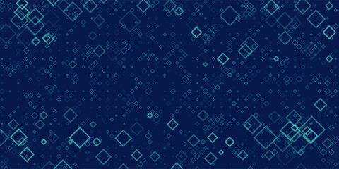 Abstract background chaotic size blue rhombus and rectangles. Rectangle mosaic design. Vector Illustration.